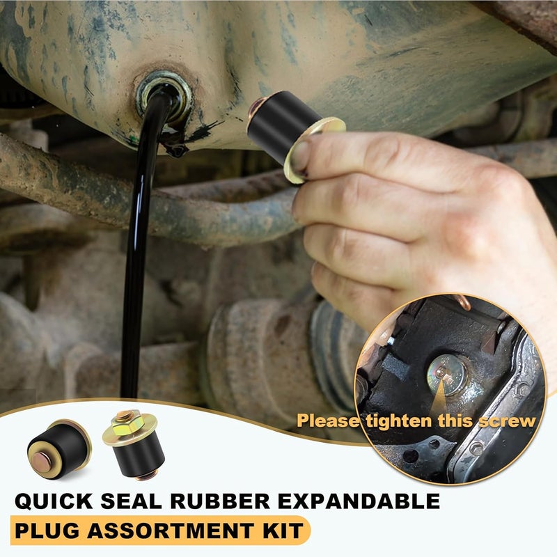 Siptenk 1" Freeze Rubber Expansion Plug 8 pcs, Automotive Rubber Expandable Freeze Plugs for Engine - Image 3